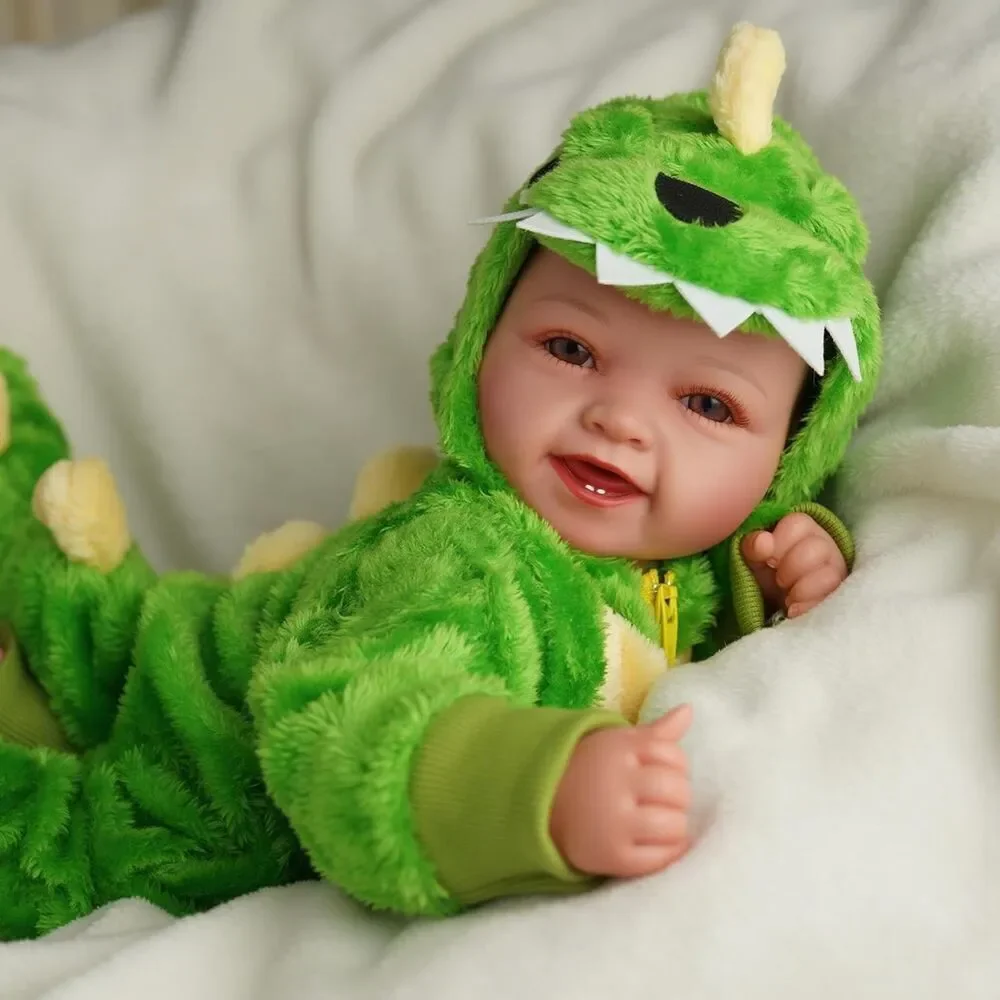 15inch Large Green Realistic Cute Soft Body Baby Doll With Accessories